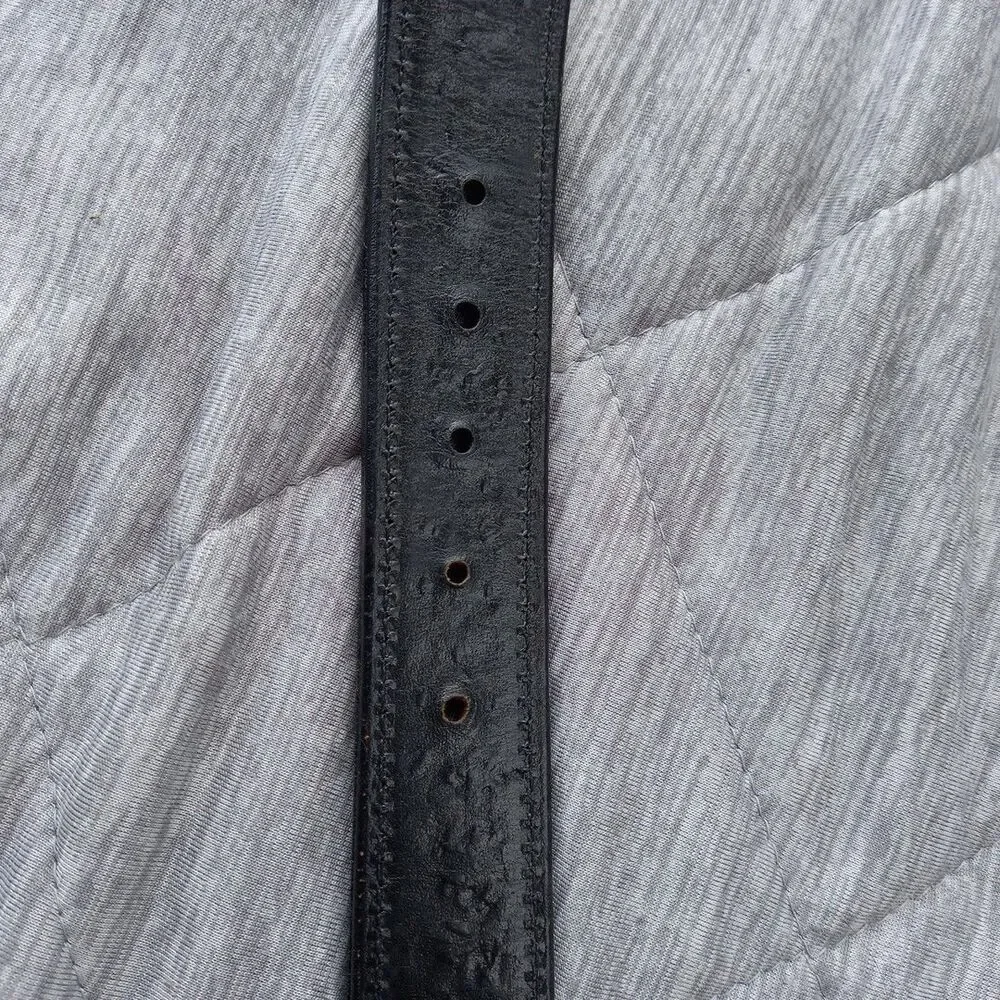 Custom Made Western Beaded Black Leather Belt Cowgirl Rodeo